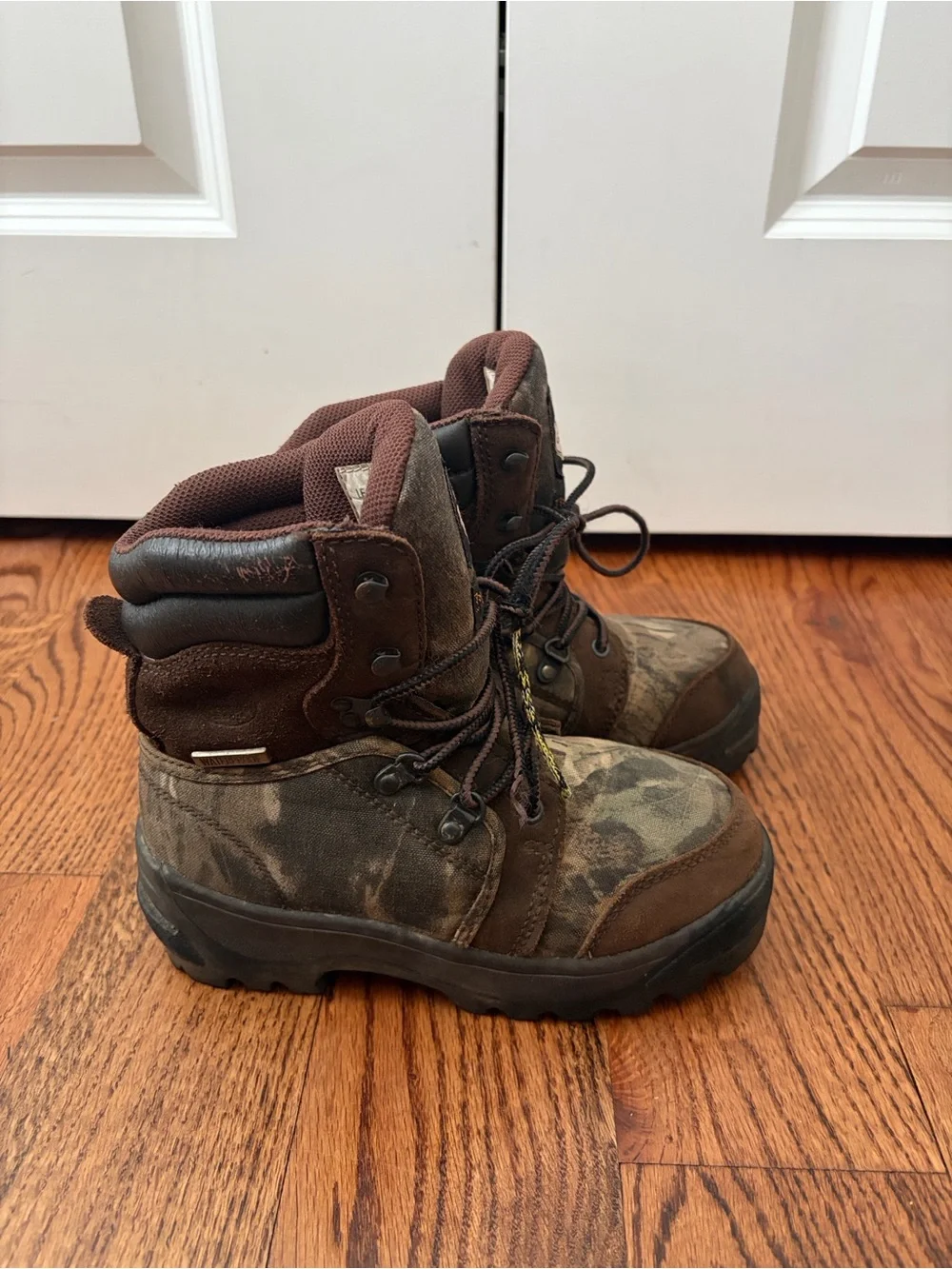 Georgia Boot Kids' Brown Camo Waterproof Hiking Boots Size 1